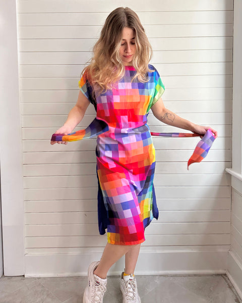 Grace Dress- Pixel Print