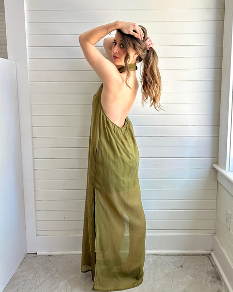 Overlay Halter Dress
