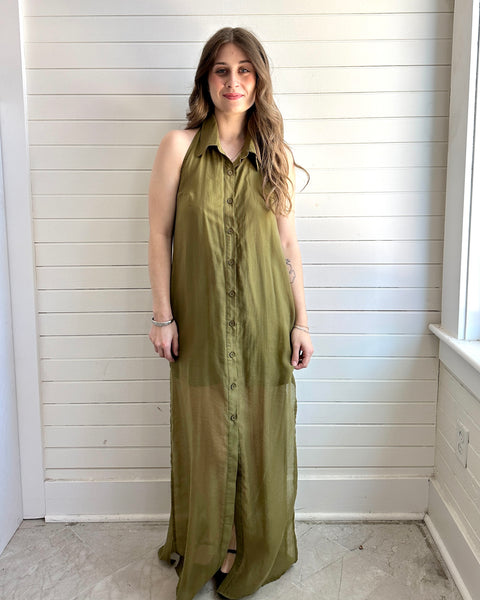 Overlay Halter Dress