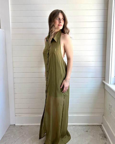 Overlay Halter Dress