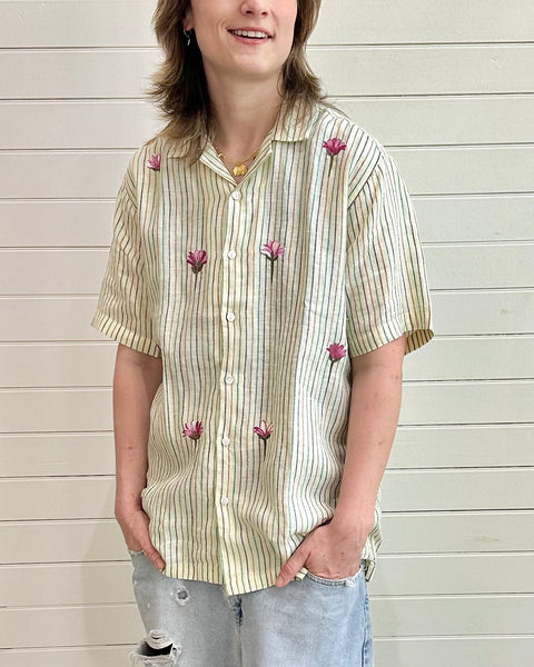 Printed Floral Vacation Shirt