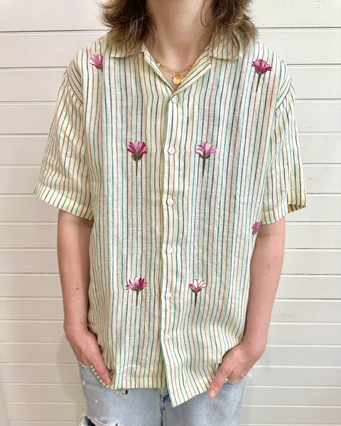 Printed Floral Vacation Shirt