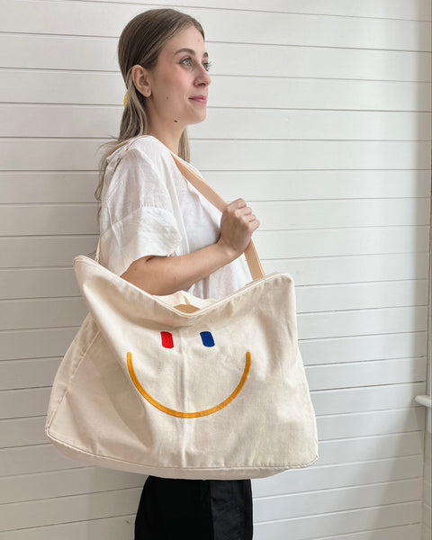 Smiley Face Weekender Tote Bag