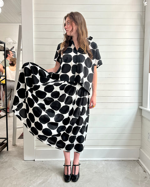 Polka Dot A-Line Skirt