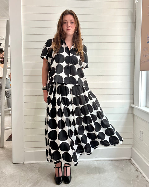 Polka Dot A-Line Skirt