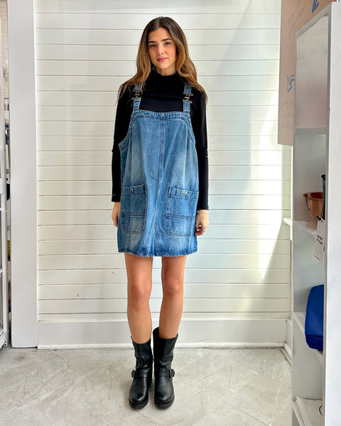 Denim Overall Mini Dress