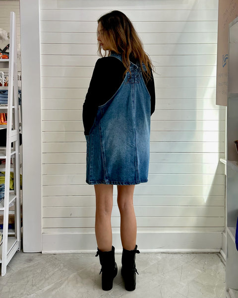 Denim Overall Mini Dress