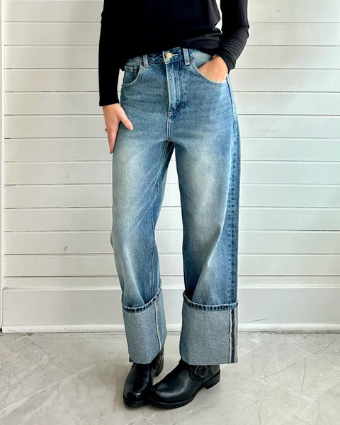 Straight Wide Leg Jeans