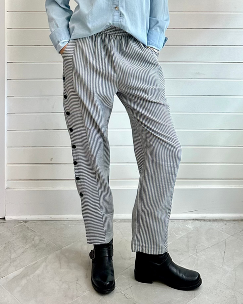 Striped Button Pants