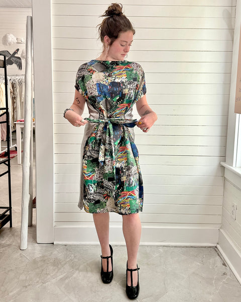 Grace Dress- Circuit Board Print