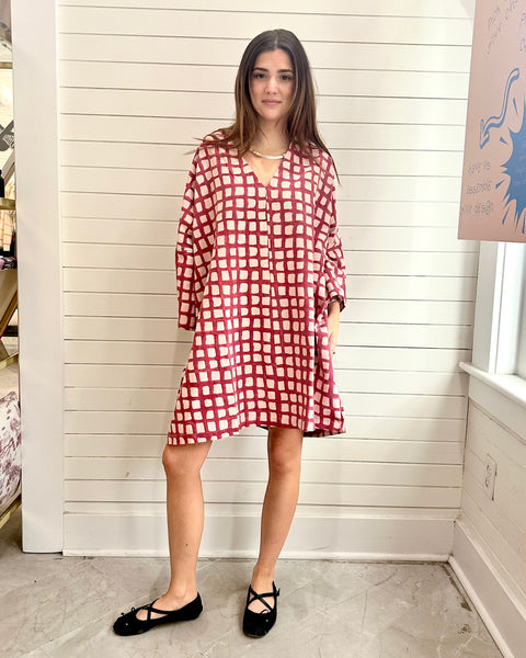 Dress/Tunic- Red Check