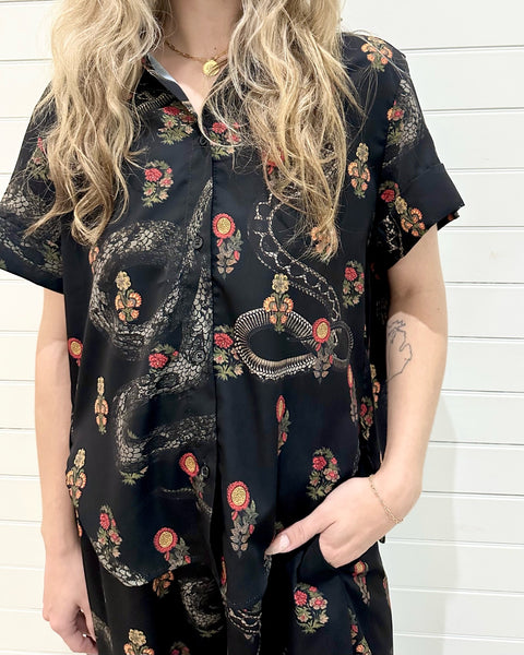 Blank Canvas Kelsey Top- Snake Print