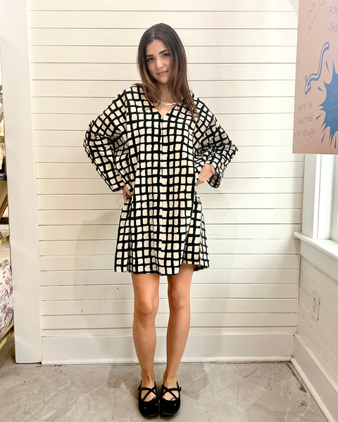 Dress/Tunic- Black Check