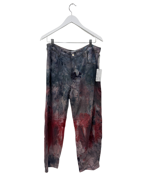 Ice Dyed Barrel Jeans Pink