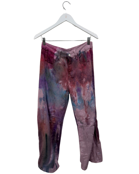Ice Dyed Barrel Jeans Pink