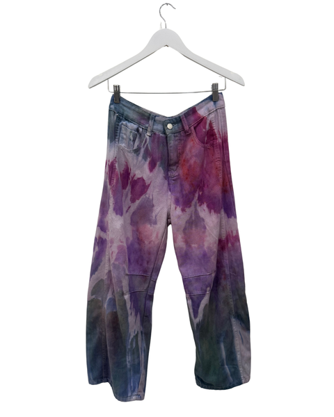 Ice Dyed Barrel Jeans Pink