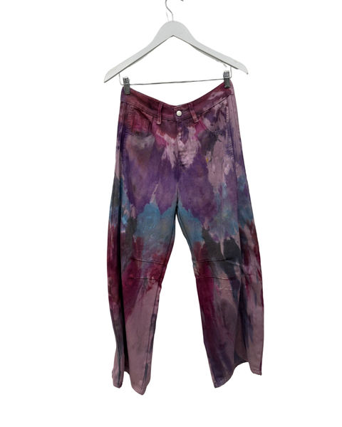 Ice Dyed Barrel Jeans Pink