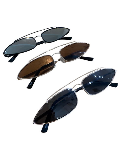 Slim Metal Cat-Eye Sunglasses