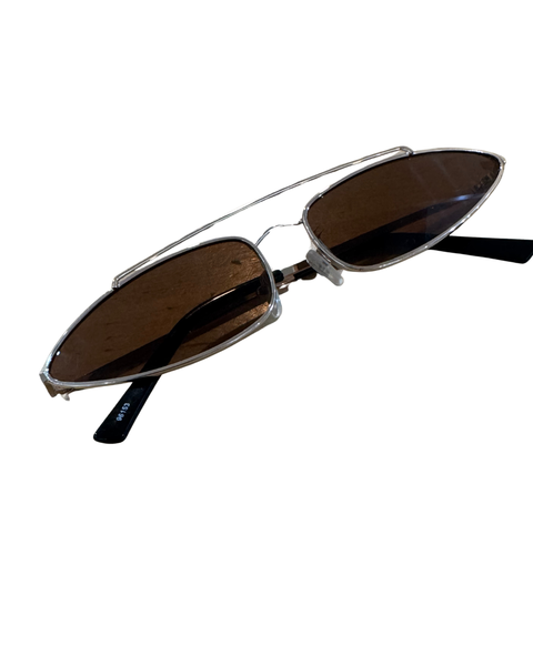 Slim Metal Cat-Eye Sunglasses