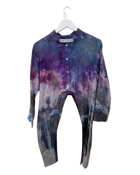 Ice Dyed Button and Tie Shirt
