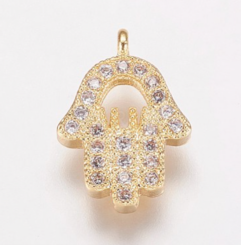 Sparkle Hamsa Hand Charm