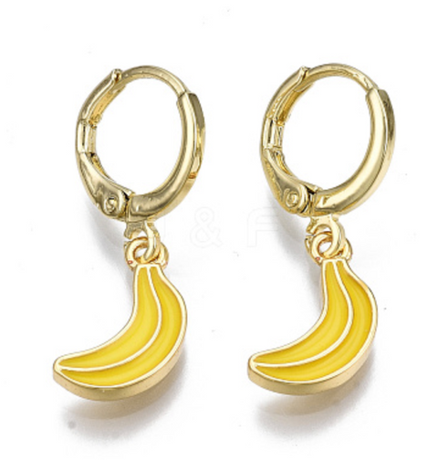 Banana Hoop Earrings