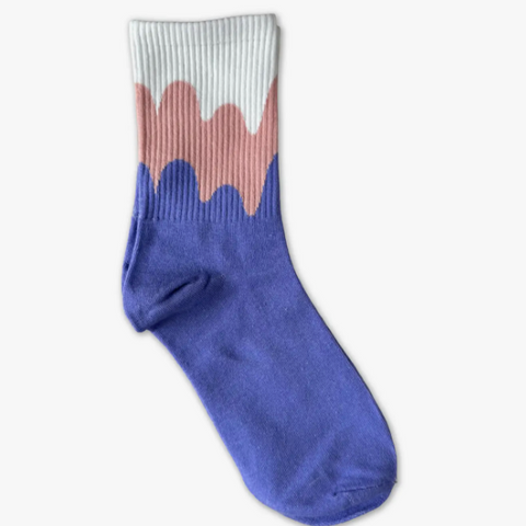 Wave Socks- Purple