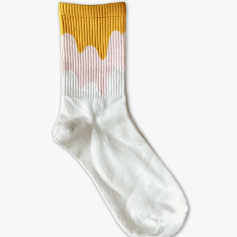 Wave Socks- Yellow
