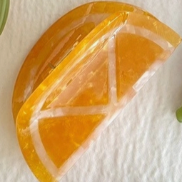 Orange Fruit Claw Clip
