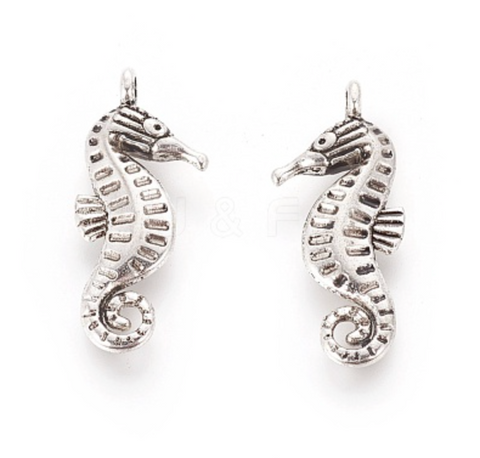 Seahorse Silver Charm