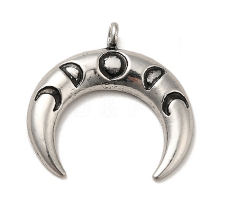 Moon Phases Silver Charm