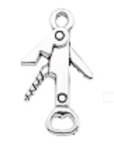 Assorted Bottle Opener Silver Charm