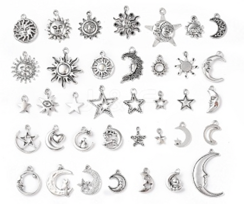 Assorted Suns Silver Charm