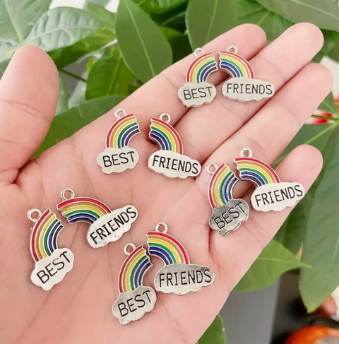 "Best Friend" Rainbow Charms