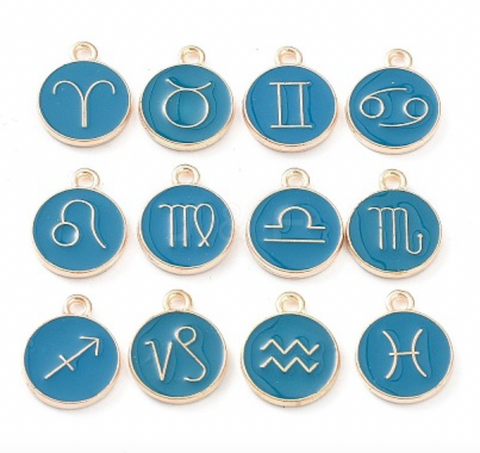 Zodiac circle charms-BLUE