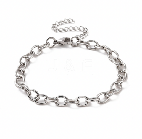 Silver Chain Link Bracelet