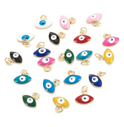 Assorted Colorful Evil Eye Charm Mixed Color