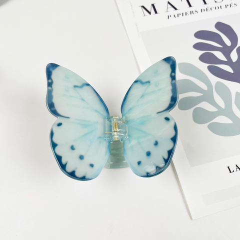 Light Blue Butterfly Large Hair Claw