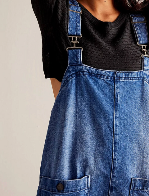 Denim Overall Mini Dress