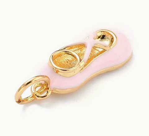 Pink Ballet Shoe Charm