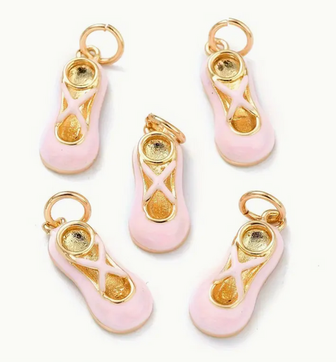 Pink Ballet Shoe Charm