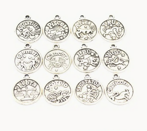 Zodiac Animal Coin Charms- Silver