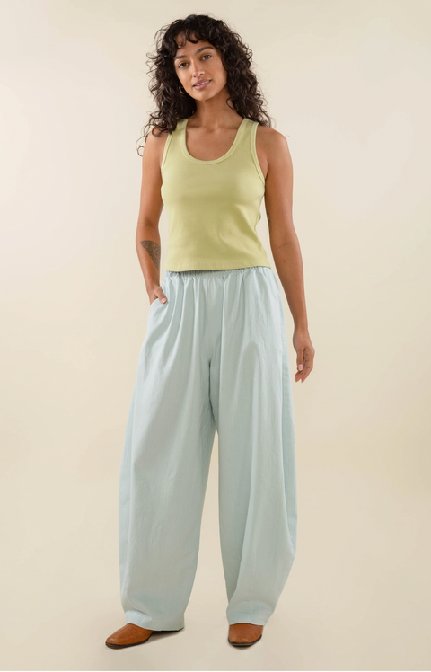 Denim Lantern Pant