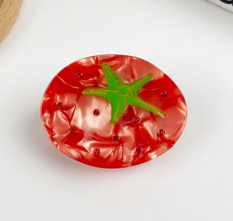 Tomato Hair Claw Clip