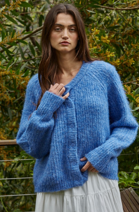 Bright Knit Cardigan Sweater