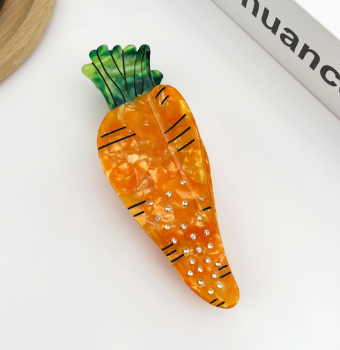 Bedazzled Carrot Hair Claw Clip