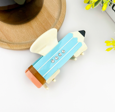 Colored Pencil Hair Claw Clip