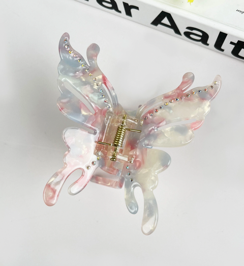 Cotton Candy Butterfly Hair Claw Clip