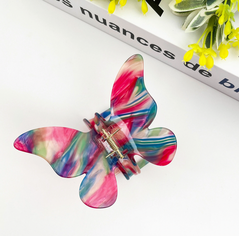 Multicolor Butterfly Hair Claw Clip