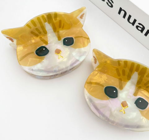 Cute Cat Face Hair Claw Clip